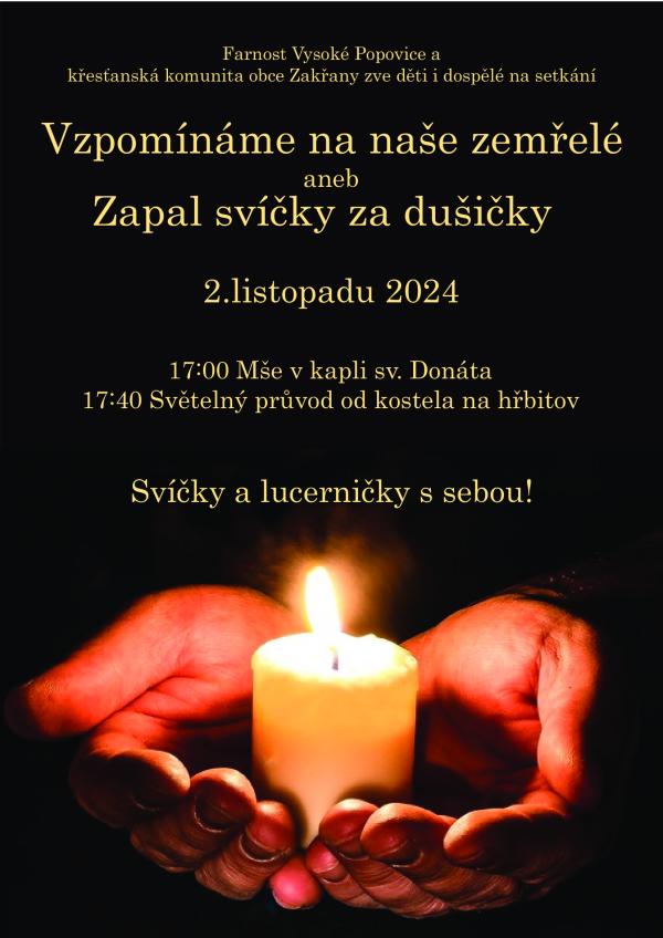 Vzpomínka na zemřelé 2.11.2024